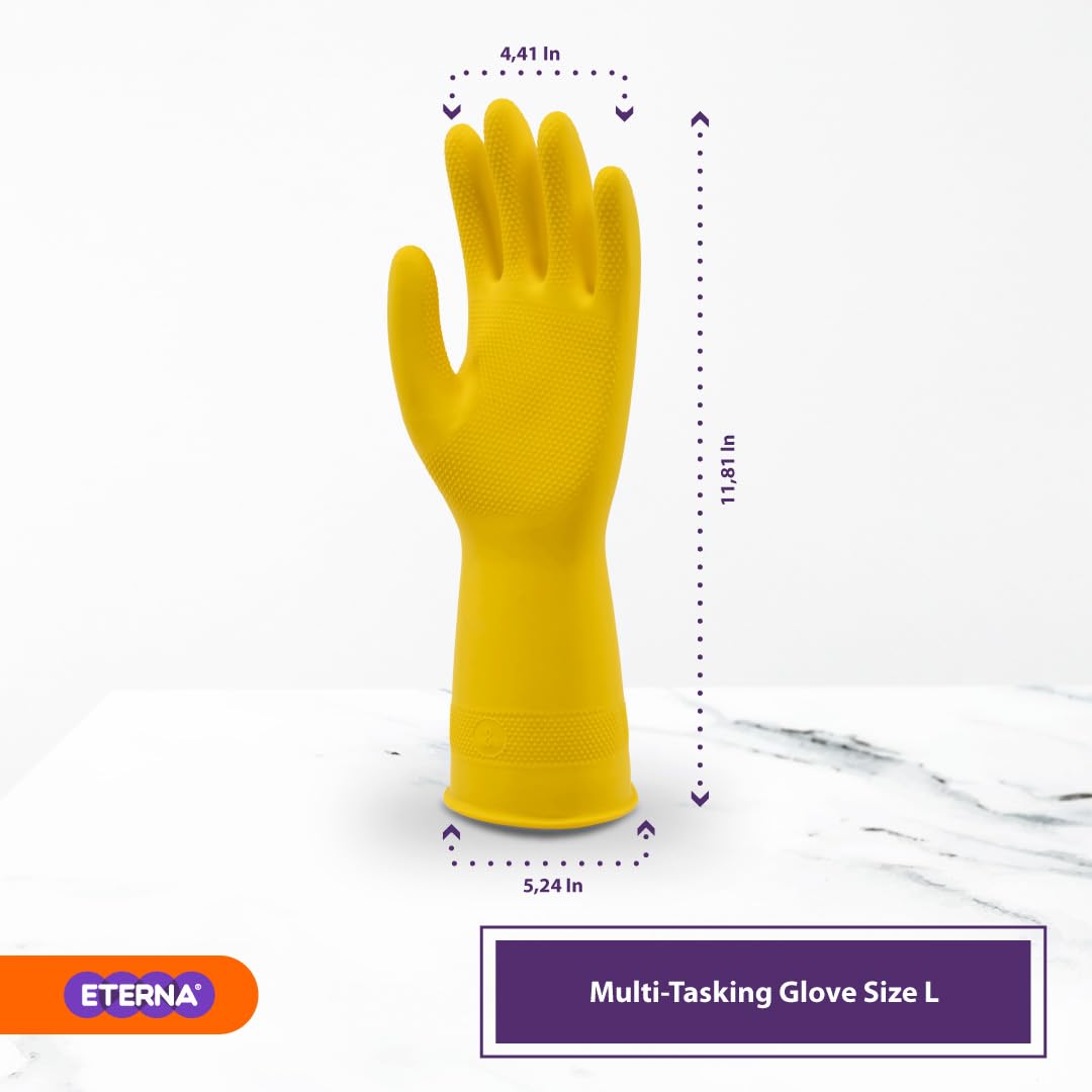 ETERNA Multitasking Gloves, Size L, Gloves for Kitchen, Laundry and Household Cleaning, 1.98 Oz (Pack of 1)
