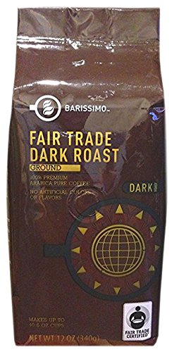 2 bag pack - Barissimo Premium Fair Trade Dark Roast Ground Coffee - 12oz ea Bag