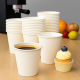 Lakesstory 50 Pack 8 oz Disposable Paper Cups - Small White Paper Cups for Hot & Cold Drinks, Water, Coffee, Tea, Mouthwash, Bathroom, Office, Party