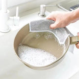 BlissVeritura Reusable Non Scratch Wire Dishcloth, 10pcs Steel Wire Cloths, Double-Layer Stainless Rag, Kitchen Cleaning Cloths, Suitable for Sinks