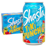 Shasta Tiki Punch | 12-Pack of 12oz Cans | Tropical Fruit Punch Flavor | Sweet & Bold | Caffeine-Free