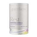Grace Farms REST Wellness Organic Tea Blend (16 Pyramid Sachets) | Sleep and Stress Support For Evening | Chamomile Vanilla Tea with Adaptogenic Herbs