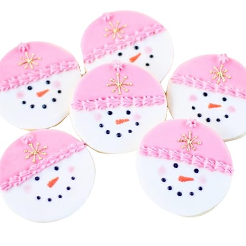 ½ Dz. Snowman Head Cookies! Winter Birthday Party Christmas Snow Themed Favors or Gift!