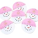 ½ Dz. Snowman Head Cookies! Winter Birthday Party Christmas Snow Themed Favors or Gift!