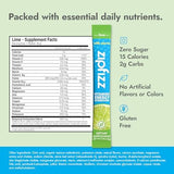 Zipfizz Stevia Energy Drink Powder, Lime, 10 Pack - 3-in-1 Sustained Energy, Rapid Hydration & Essential Vitamins - Sugar-Free, Non-Effervescent