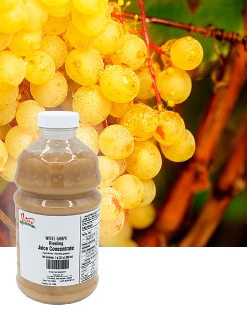 Nature Blessed 100% Pure Riesling White Grape Concentrate - 1 Quart (1/32 fl oz bottle), Applications: Home Wine Making, Beer Brewing, Distilling