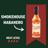 Farmer Nate's Smokehouse Habanero Hot Sauce - Extra Spicy with Habanero, Cayenne, Smoked Salt & Garlic - Bold Southern BBQ-Inspired Flavor