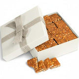Gourmet Macadamia Brittle White Gift Box - by Its Delish | Handmade Old-Fashioned Style | Beautiful & Delicious Square Cut Pieces 16 Oz Macadamia