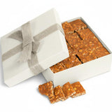 Gourmet Macadamia Brittle White Gift Box - by Its Delish | Handmade Old-Fashioned Style | Beautiful & Delicious Square Cut Pieces 16 Oz Macadamia