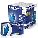 AroCare Nitrile Gloves, Disposable Gloves, Comfortable, Powder Free, Latex Free | 100-1000 (Large, Case)