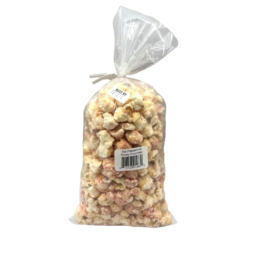Minty, Salty, Sweet Kettle Corn in White Chocolate & Peppermint | 5 oz. | Grand Island, NE | Gold Dust
