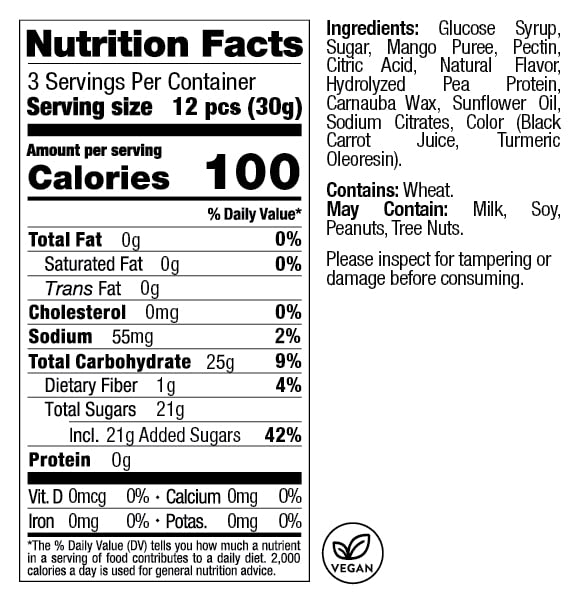 Sugarfina Magic Mangos Small Candy Cube, Gummies, 3.2 oz, 6 Count