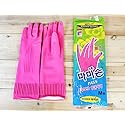Mamison Quality Kitchen Rubber Gloves Pink (10 Pairs, Medium), Cleaning, Pet Care, Food Service. Washing Latex Reusable Non-Slip Gloves