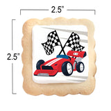 Race Car Themed Cookies Party Favors | Individually Wrapped 24 Pack Bulk | for Kids Birthday Treats | Red Black White Raceway Race Track Black White