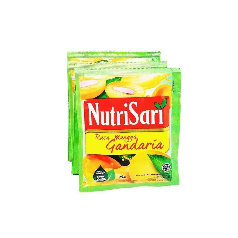 NutriSari Rasa Mangga Gandaria Mango Flavor Instant Drink Powder 10-ct, 140 gram (Pack of 3)
