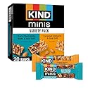 KIND Mini Snack Bars Variety Pack, Gluten Free, Low Sugar, Low Calorie Snacks, Dark Chocolate Nuts & Sea Salt, Caramel Almond & Sea Salt, 20 Count