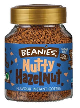 Beanies Flavour Instant Coffee -Nutty Hazelnut Instant Flavored Coffee, 50g Jar