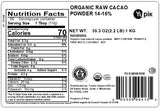 Yupik Organic Raw Cocoa Powder, 2.2 lb (35.2 oz), Gluten-Free, GMO-Free, Kosher, Vegan, Dairy-Free, No Added Sugar, Made from Raw Cacao Beans, Rich Chocolate Flavor, Ideal for Baking & Beverages