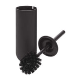 iDesign - 29567 Cade Bowl Brush and Holder, Toilet Cleaning Set for Bathroom, Matte Black 2 Each