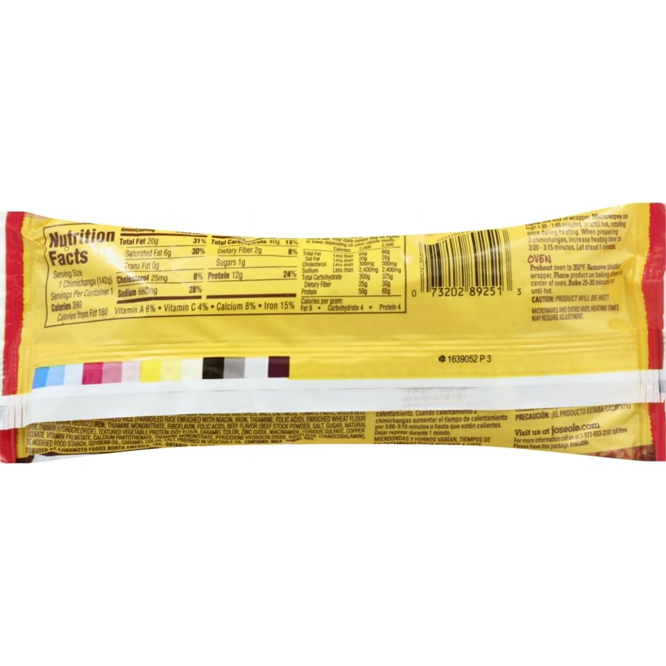 Jose Ole Chimichanga, Beef & Cheese, 5 Oz