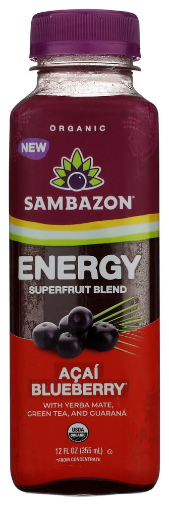Sambazon Organic Acai Energy Juice, 12 Fl Oz