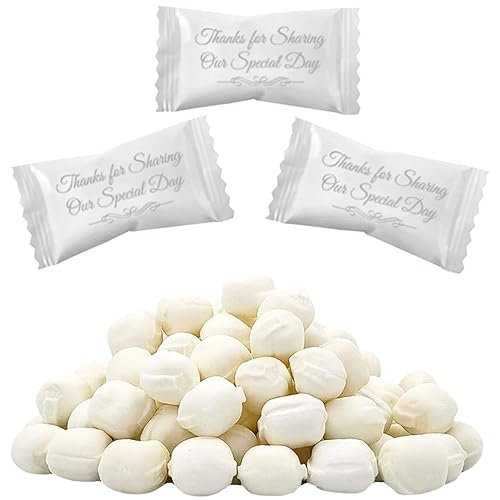 The Dreidel Company 110-Pack Wedding Buttermints, Mint Candies, After Dinner Mints, Butter Mint Candy, Fat-Free, Individually Wrapped (110 Pieces)
