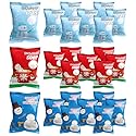 4E's Novelty 24 Packets 3 Assorted Christmas Mini Marshmallows - Individually Wrapped Snowman Marshmallows Packs for Hot Chocolate & Hot Cocoa