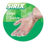 Sirix Vinyl Gloves, Powder Free, Medium, 100 Per Box, clear (SCPFVGFH04-Box)