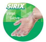 Sirix Vinyl Gloves, Powder Free, Medium, 100 Per Box, clear (SCPFVGFH04-Box)