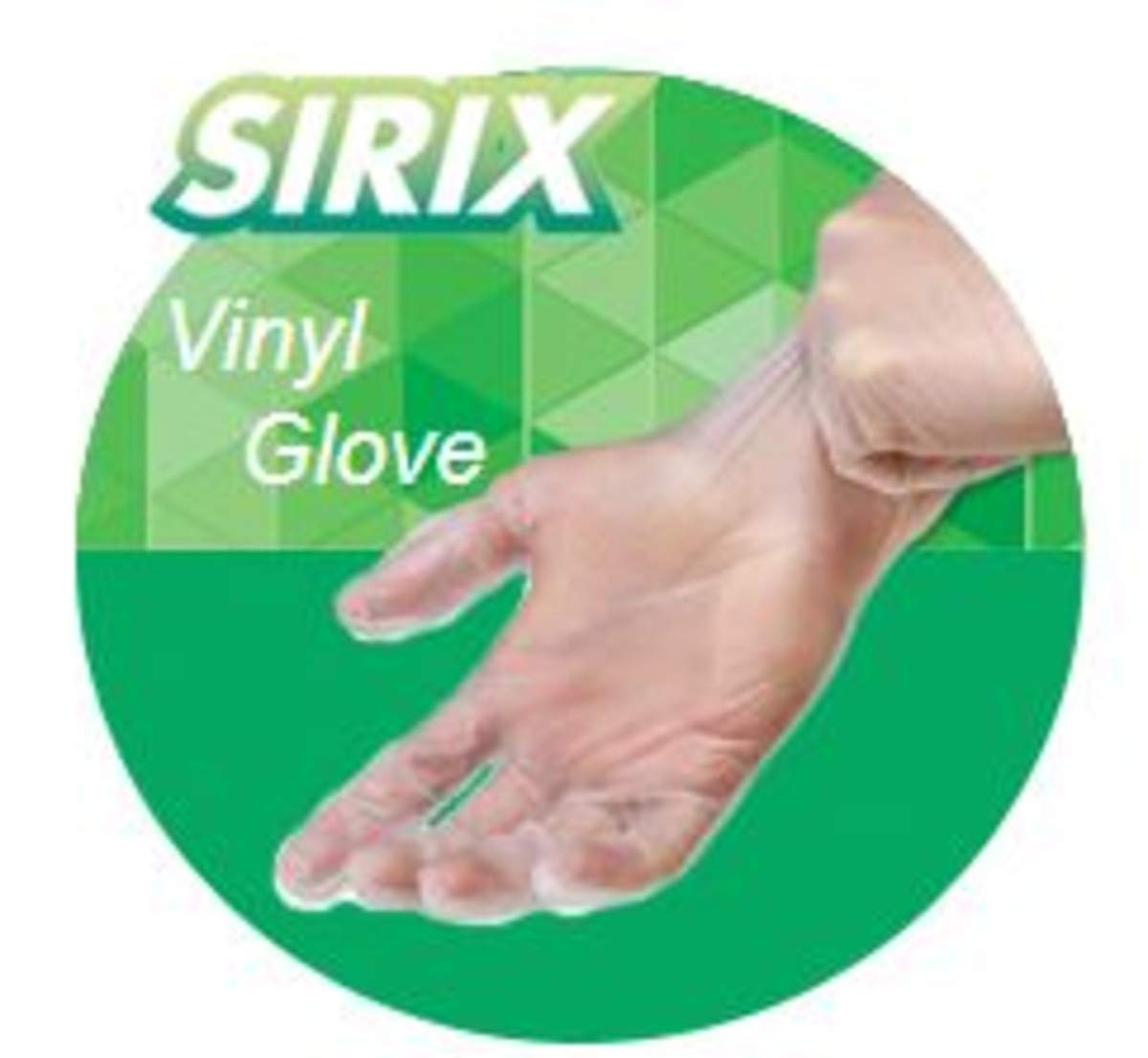 Sirix Vinyl Gloves, Powder Free, Medium, 100 Per Box, clear (SCPFVGFH04-Box)
