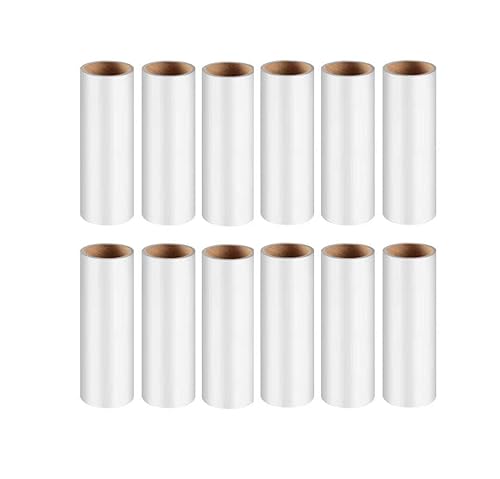 Lint Roller Refills for Pet Hair -1080 Sheets(12packs), 6.3 in Long,1.5 in Diameter,Extra Sticky for Clothes Dog &Cat Hair