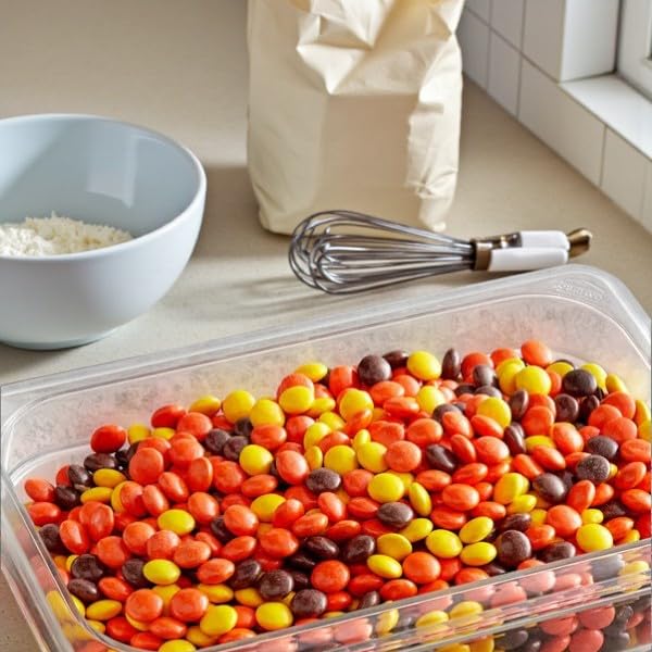 Chocolate Peanut Butter Pieces Candy- 1.5 Lbs Milk Chocolate Peanut Butter Candies in Crunchy Shell-Perfect for Parties, Snacks, and Baking-Perfectly