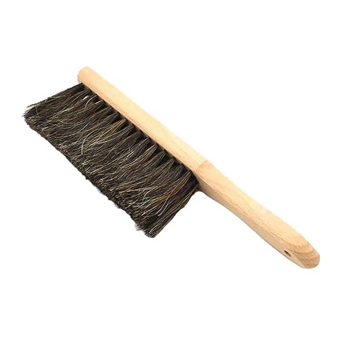 Big Horn 13020 Natural Horsehair Handheld Counter Duster with Wood Handle - 2 Inch Head Width, 13 Inch Overall Length