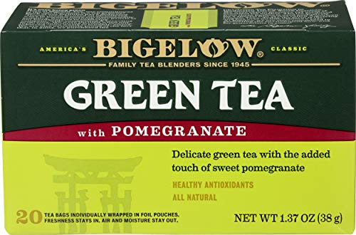 Bigelow Tea Green with Pomegranate 20 Bags (Pack of 3)