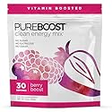 Pureboost Clean Energy Powder Drink Mix,13 oz, Refreshing Energy Booster with B12 Vitamins, Electrolytes, Antioxidants, Sugar-Free with No Sucralose
