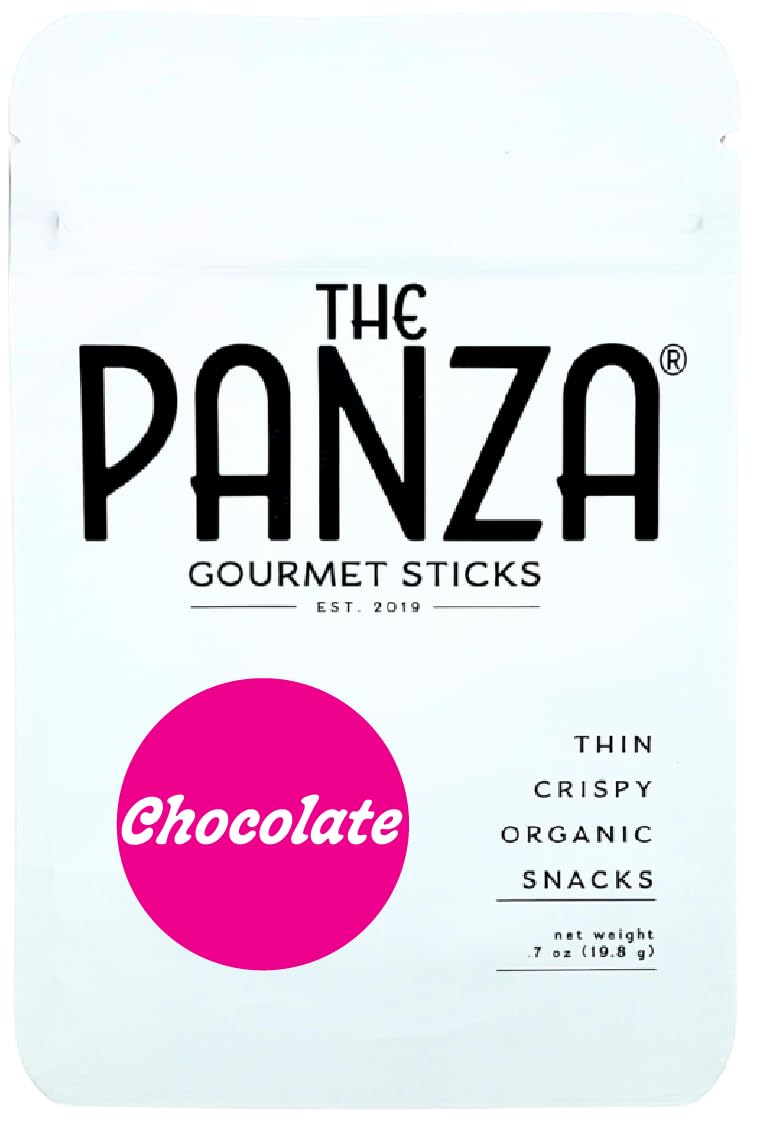 The Panza Chocolate Gourmet Cookie Snack Thin & Crispy | Organic, Non-GMO, 100% Natural Ingredients | Mini Pouch 0.7 oz