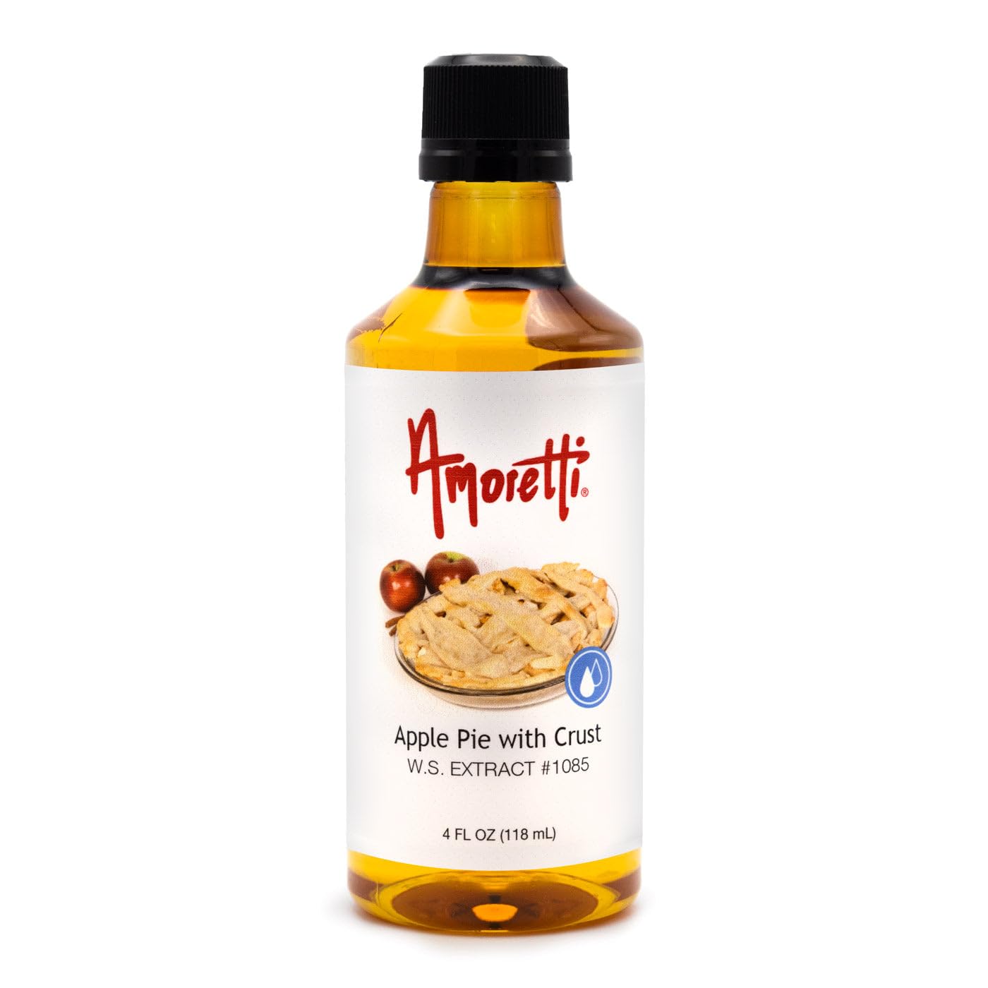 Amoretti - Apple Pie with "Crust" Extract Water Soluble 2 oz - Highly Concentrated & Perfect For Pastry, Savory, Brewing, and more, Preservative Free