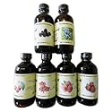 OliveNation Set of 6 Berry Extracts, Blueberry, Blackberry, Cherry, Cranberry, Raspberry, Strawberry - 6 x 4 oz bottles