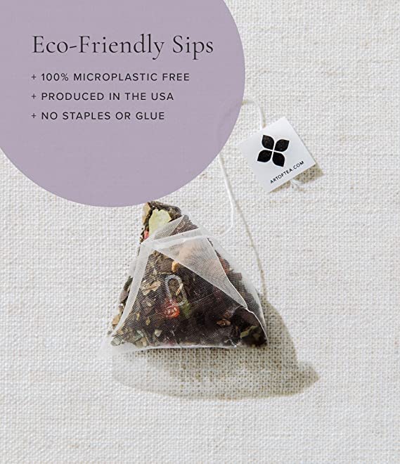 Art of Tea | Organic Earl Grey Cream Tea| 50 Count Pyramid Tea Bag Sachets