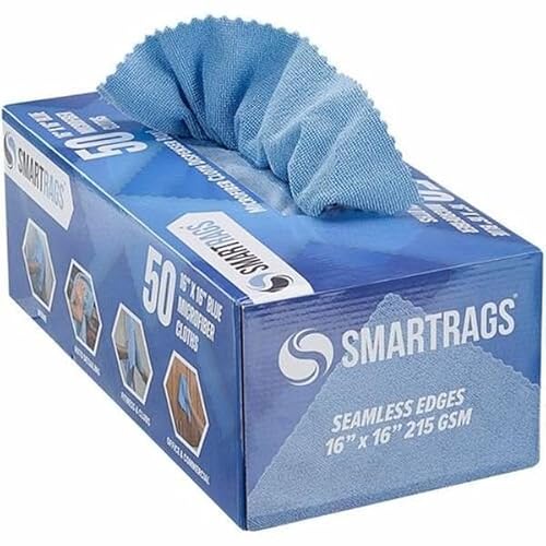 Monarch MONM931B 16 x 16 in. Microfiber Cloth Blue - Pack of 50