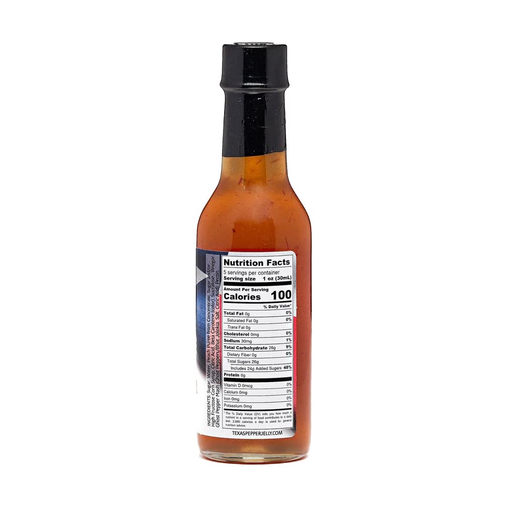Texas Pepper Jelly Peachy Ghost Pepper Hot Sauce Net Wt. 5.7 oz (162 g)