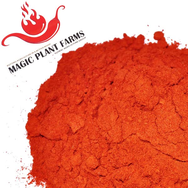 Atomic Rainbow Reaper Pepper Powder Set by Magic Plant - Fine Ground Carolina Reaper Chili Powder (2Oz each): Red - Fruity 3X Pain, Yellow - Fruity
