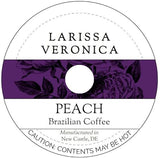 Peach Brazilian Coffee (Single Serve K-Cup Pods) (Gourmet, Naturally Flavored, Whole Coffee Beans) (12 pods, ZIN: 573970)