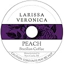 Peach Brazilian Coffee (Single Serve K-Cup Pods) (Gourmet, Naturally Flavored, Whole Coffee Beans) (12 pods, ZIN: 573970)