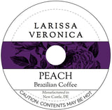 Peach Brazilian Coffee (Single Serve K-Cup Pods) (Gourmet, Naturally Flavored, Whole Coffee Beans) (12 pods, ZIN: 573970)