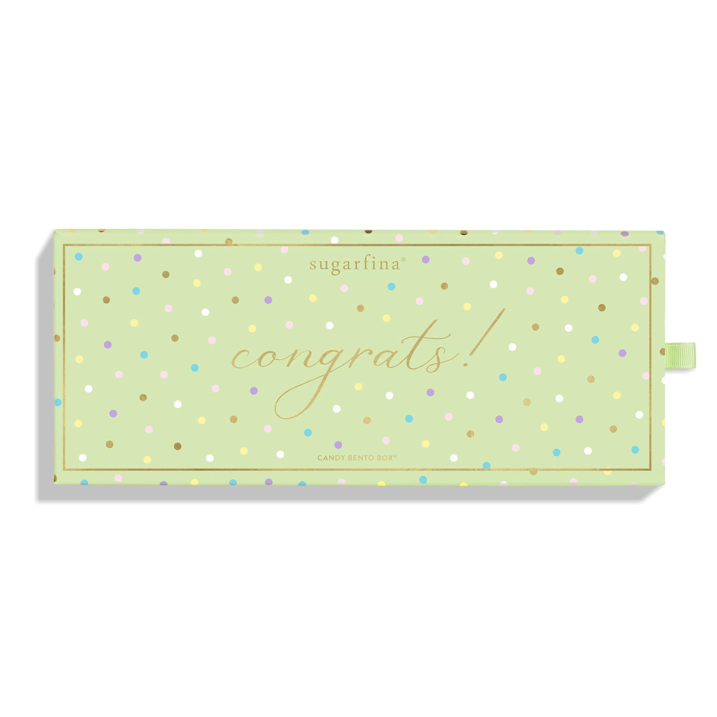 Sugarfina Congrats 3 Piece Candy Bento Box | Confetti Caramels, Sparkling Stars, Sugar Lips