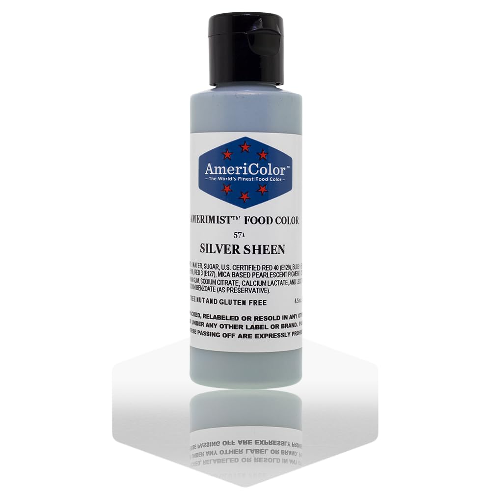 AmeriColor Amerimist Airbrush Color 4.5 Ounce, Silver Metallic Sheen