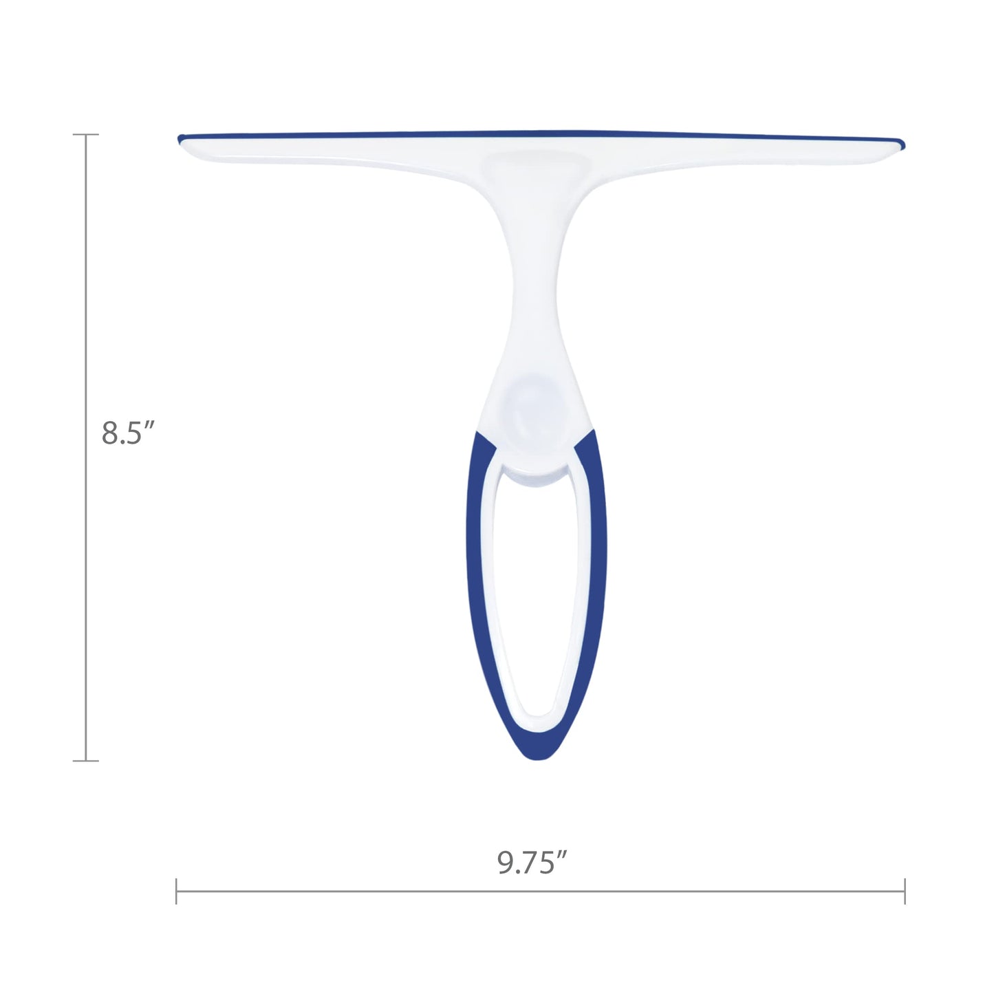 CleanAide All-Purpose Squeegee for Windows, Glass, Mirrors, and Shower Doors, Streak-Free 9.75" TPR Blade with Non-Slip 8.5" Handle for Bathroom
