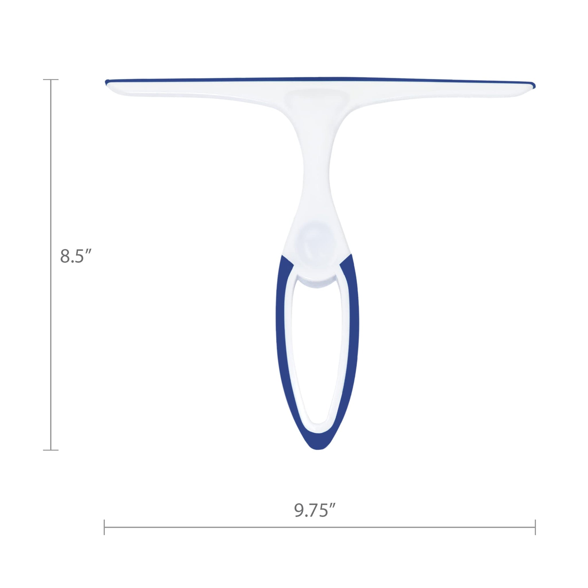 CleanAide All-Purpose Squeegee for Windows, Glass, Mirrors, and Shower Doors, Streak-Free 9.75" TPR Blade with Non-Slip 8.5" Handle for Bathroom