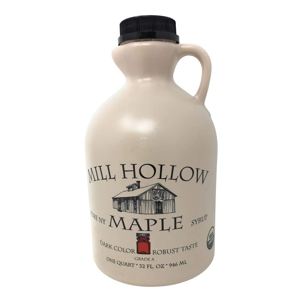 Mill Hollow Maple Organic Dark Grade A Maple Syrup, 1 QT